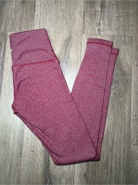 Lululemon Red Herringbone Align Leggings Size 4